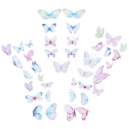 Waterproof PVC Butterfly Pattern Self Adhesive Sticker DIY-WH0221-32-1