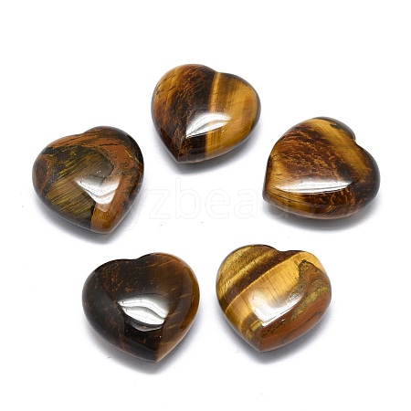 Natural Tiger Eye Heart Love Stone G-H268-F03-1