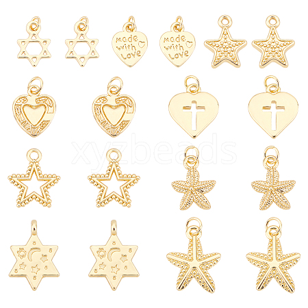   18Pcs 9 Style Alloy Pendants FIND-PH0003-19-1