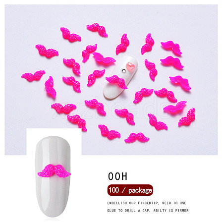 Mustache Resin Cabochons Nail Art Decoration MRMJ-S035-032G-1