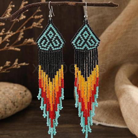 Bohemian Style Tassel Dangle Earrings JV4227-1