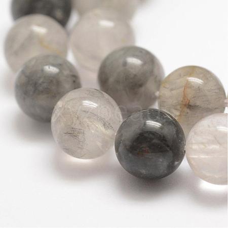 Natural Cloudy Quartz Beads Strands G-E376-8mm-01-1