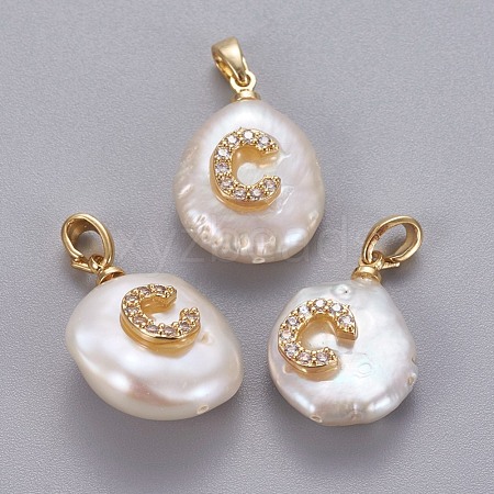 Natural Cultured Freshwater Pearl Pendants KK-L187-A-01C-1