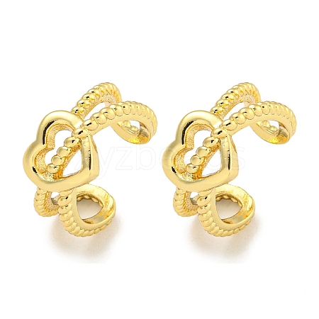 Brass Cuff Earrings EJEW-C104-152G-1