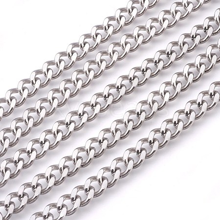 201 Stainless Steel Curb Chains CHS-L017-22C-1