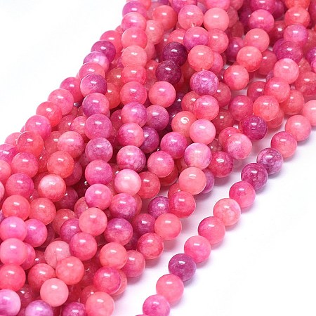 Natural Dyed Jade Beads Strands G-F601-A24-1