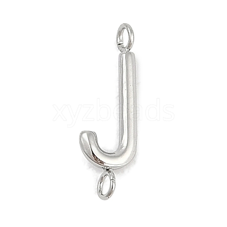 304 Stainless Steel Letter Connector Charms STAS-M108-01P-10-1