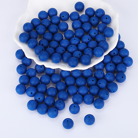 Round Silicone Focal Beads X-SI-JX0046A-50-1
