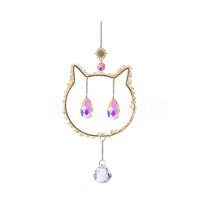 Metal Hanging Ornaments PW-WGAA007-03-1