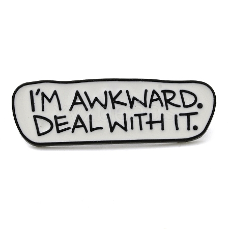 I'M AWKWARD DEAL WITH IT Alloy Enamel Pins Brooches JEWB-U009-04-1