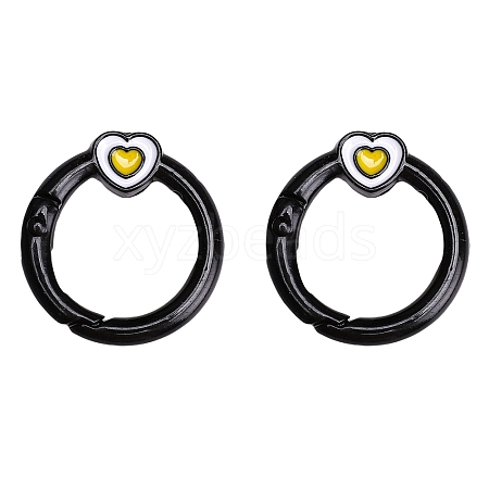 2Pcs Alloy Spring Gate Rings PW-WG34274-01-1