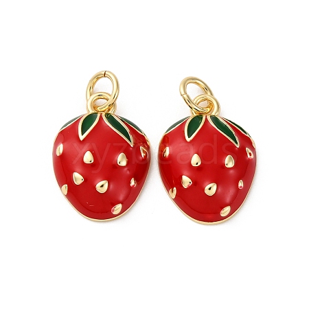 Brass Enamel Pendants KK-S525-10G-A-1