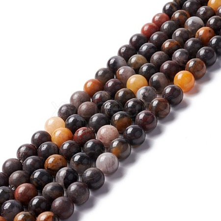 Natural Brecciated Jasper Beads Strands G-M381-01A-1