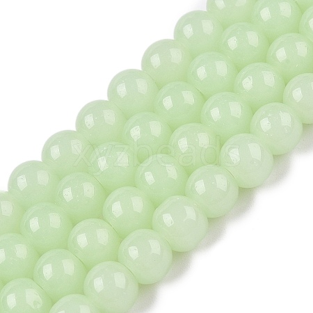 Imitation Jade Glass Beads Strands GLAA-T032-J6mm-03-1