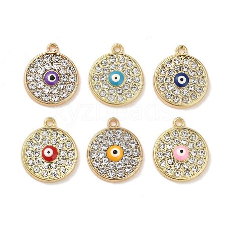 Golden Plated Alloy Enamel Pendants ENAM-K069-41G-1