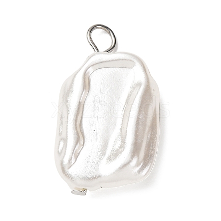 ABS Plastic Imitation Pearl Pendants PALLOY-JF04415-01-1