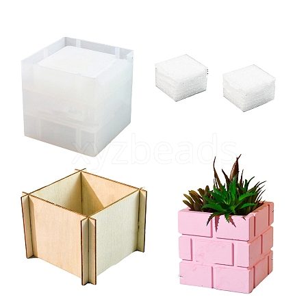 Brick Succulent Flower POTS Silicone Molds PW-WGED05C-01-1