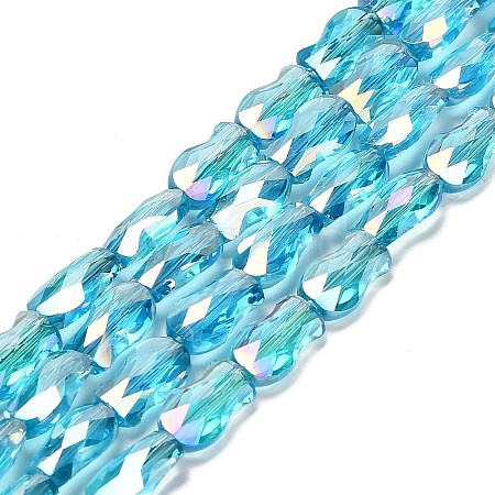 Electroplate Glass Beads Strands EGLA-P066-01A-AB14-1
