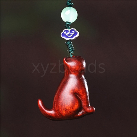 Wood Cat Pendant Decorations PW-WG71C7B-01-1