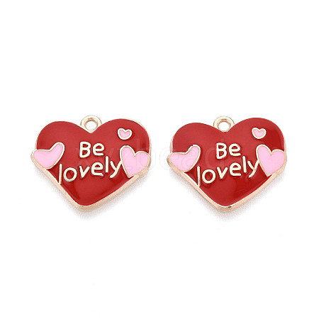 Alloy Enamel Pendants ENAM-T024-58A-G-1