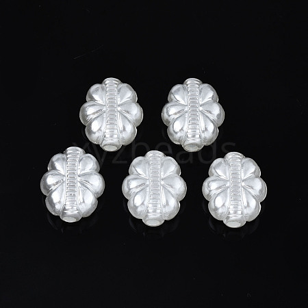 ABS Plastic Imitation Pearl Beads OACR-N008-124-1