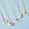 36 Pieces 12 Styles Glitter Powder Rainbow Pendants JX250A-5