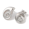 Snail Brass Stud Earrings for Women EJEW-Q389-06P-2