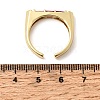 Brass Micro Pave Cubic Zirconia Cuff Open Rings for Women RJEW-L343-02G-05-5
