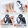 AHADERMAKER 6 Sheets 6 Colors PET Cartoon Self Adhesive Car Stickers STIC-GA0001-19-3