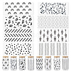 8Pcs 8 Styles PVC Plastic Waterproof Decorative Sticker Labels DIY-SP0004-93A-1