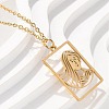 304 Stainless Steel Necklace NJEW-D330-01G-06-1