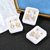 Square Crystal Rhinestone Ear Fake Plugs EJEW-H105-21G-A-4