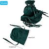  Velvet Jewelry Bags with Drawstring & Plastic Imitation Pearl TP-NB0001-20B-2