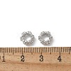 Brass Micro Pave Cubic Zirconia Daisy Spacer Beads KK-U052-37P-NF-2