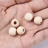 Unfinished Natural Wood European Beads WOOD-Q041-04E-4