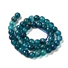 Dyed & Heated Natural Agate Beads Strands G-P539-D01-08-3