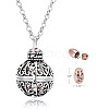 Stainless Steel Round Urn Ashes Pendant Necklace PW-WG9842A-10-1