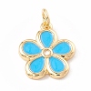 Brass Enamel Pendants KK-P217-02G-04-1