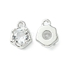 Brass Micro Pave Cubic Zirconia Charms KK-L208-10P-07-1