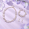 Round ABS Plastic Imitation Pearl Beads Necklace & Bracelet & Dangle Earring Sets for Women SJEW-JS01306-2