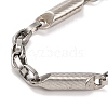 201 Stainless Steel Column Links Necklace NJEW-F222-15P-3