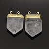 Natural Quartz Crystal Pointed Pendants G-P053-G32F-1