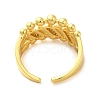 Brass Micro Pave Cubic Zirconia Cuff Rings RJEW-P102-11G-3