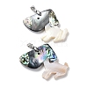 Natural Paua Shell & Black Lip Shell & White Shell Pendants FIND-A041-02B-P-1