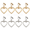4 Pairs 2 Colors Iron Alloy Clip-on Earrings EJEW-HY0001-38-1