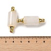 Natural Quartz Crystal Connector Charms G-Z039-01G-04-3