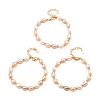 Natural Pearl Beaded Bracelets BJEW-D447-05G-01-1