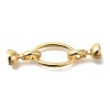 Brass Fold Over Clasps KK-K389-123G-1