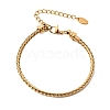 304 Stainless Steel Wheat Chains Bracelets for Women BJEW-A158-02A-G-4