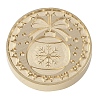 Christmas Series Wax Seal Brass Stamp Head AJEW-M037-01G-12-2